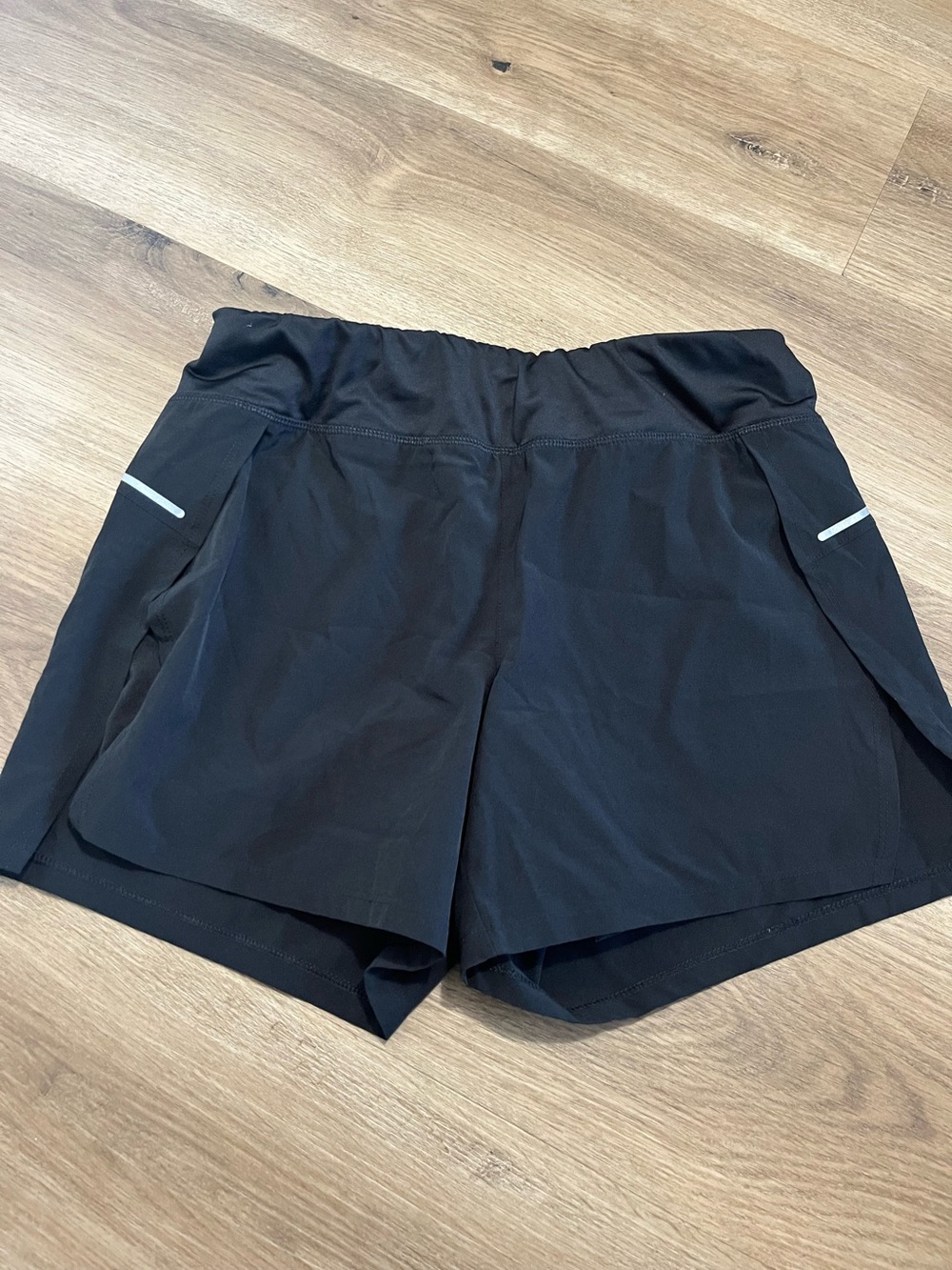 Avia Black Women's Athletic Shorts with Reflective Trim